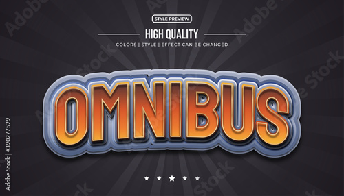 Game text style with 3d embossed and curved effects for e-sports team identity or game name