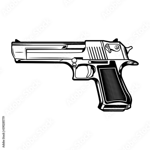 Fotografija Pistol vector illustration