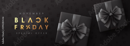 Black friday sale banner layout design template. Advertising Poster design Black friday campaign.