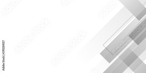 Simple white abstract presentation background with lines stripes and geometric shapes