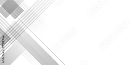 Simple white abstract presentation background with lines stripes and geometric shapes