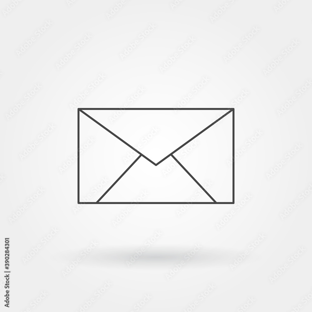 envelope single isolated icon with modern line or outline style envelope single isolated icon with modern line or outline style