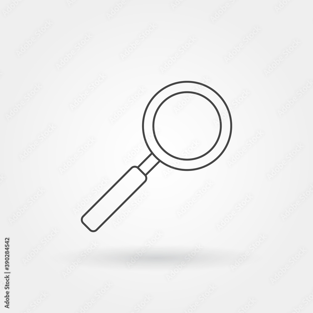 magnifying single isolated icon with modern line or outline style