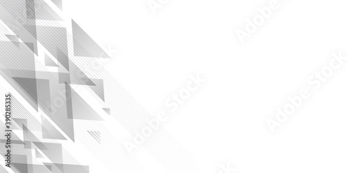 Black white and grey abstract triangle presentaion background with stripes and copy space