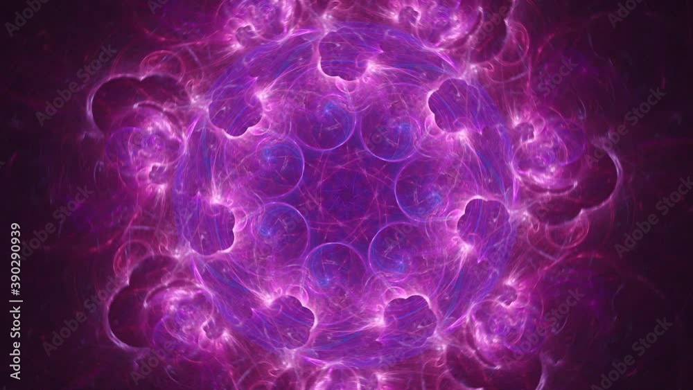 Abstract mystical mandala with endless looping geometry, sacred lines and lotus flower like petal patterns.