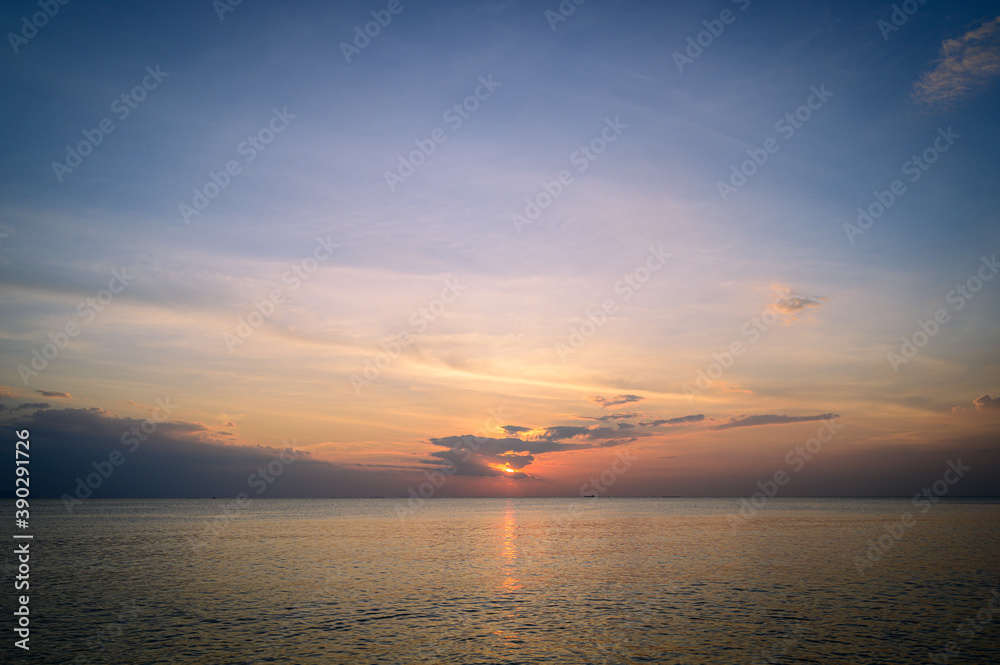 sunset over the sea sunset over the sea