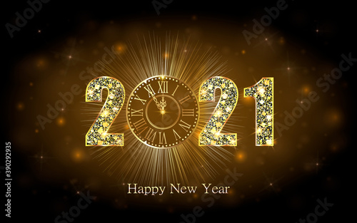 Happy New Year 2021. Backgr...