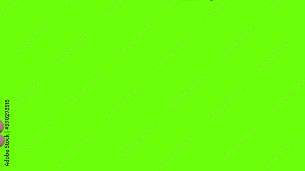 Touch screen on green screen background, 4K video