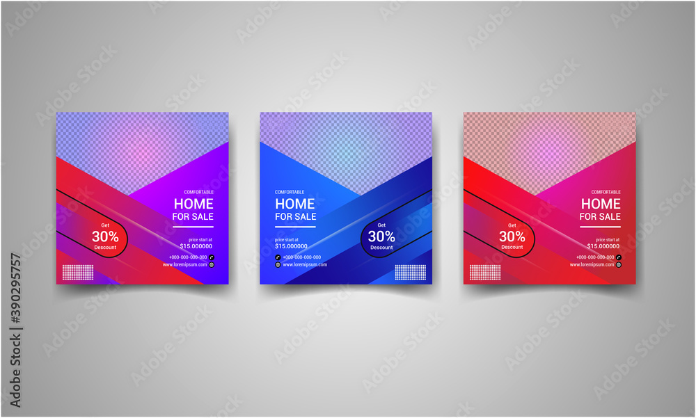 Real state home sale instagram social media post design