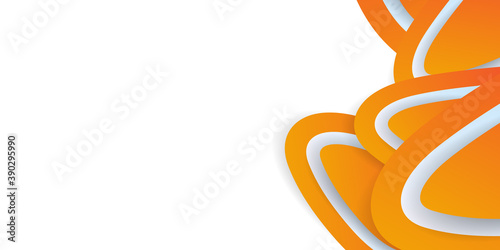 Modern 3D liquid yellow orange white abstract presentation background. Vector illustration design for business presentation, banner, cover, web, flyer, card, poster, game, texture, slide, magazine