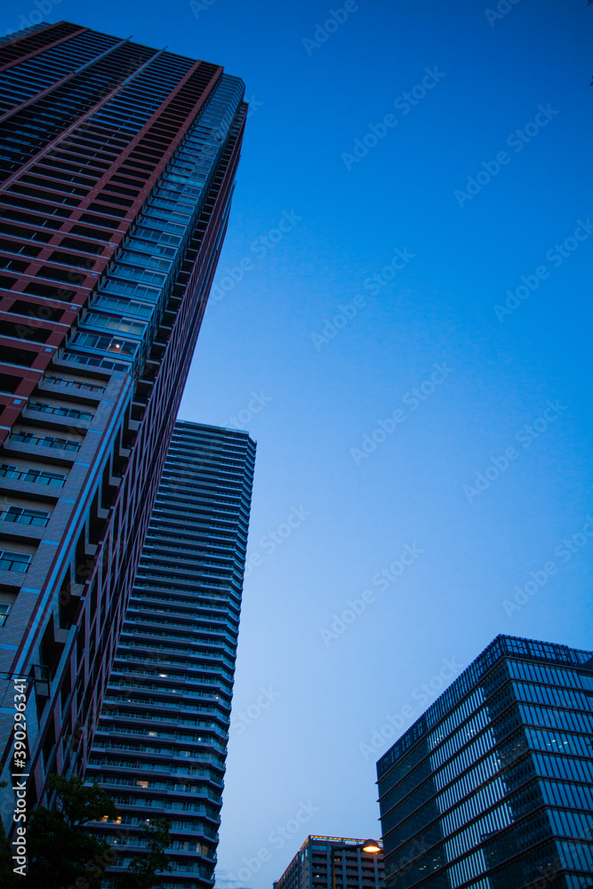 JR武蔵小杉付近のマンション群