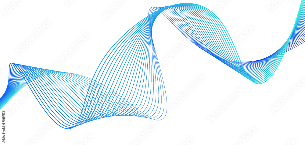 Abstract smooth curved lines Design element Technological background ...