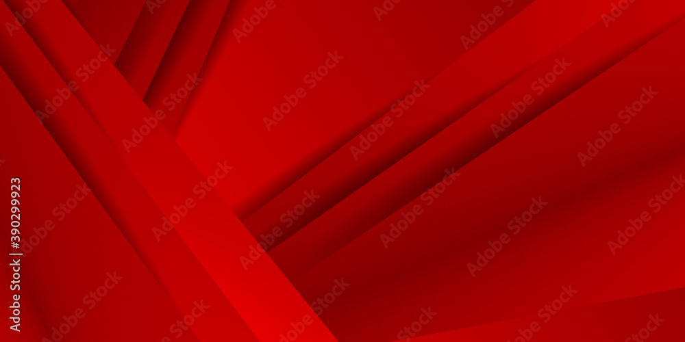 Red abstract 3D presentation background with triangles layers and shadow