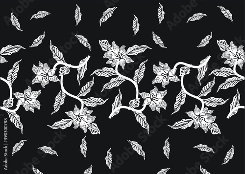 Batik Indonesian: is a technique of wax-resist dyeing applied to whole cloth, or cloth made using this technique originated from Indonesia. EPS 10
