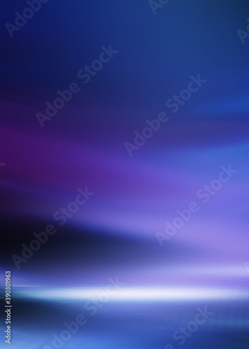 Dark abstract background with ultraviolet neon glow. Blurry neon