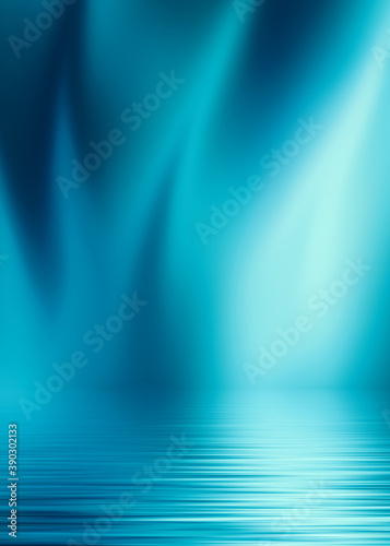 Dark abstract background with ultraviolet neon glow. Blurry neon