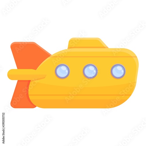Underwater bathyscaphe icon. Cartoon of underwater bathyscaphe vector icon for web design isolated on white background