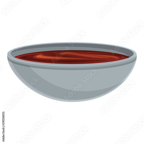 Bowl chocolate paste icon. Cartoon of bowl chocolate paste vector icon for web design isolated on white background