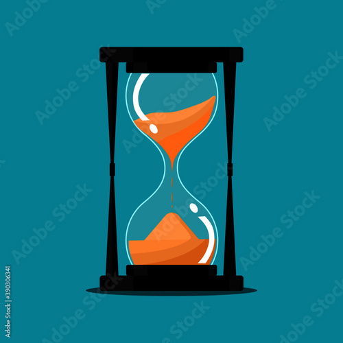 Hourglass icon. Isolated on background. Vector illustration design