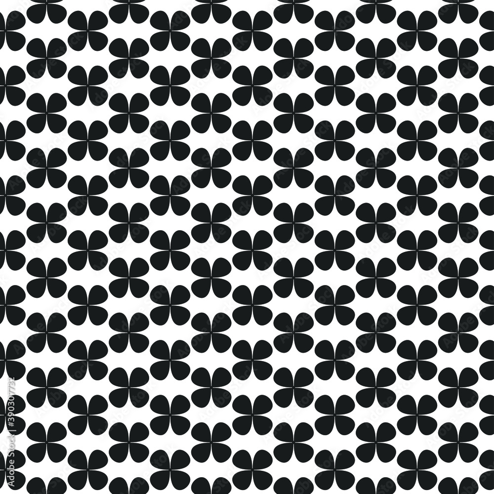 Seamless vector black and white pattern. Geometric background for fabric, textile, wrapping etc.