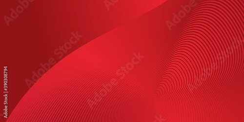 Vector abstract red wavy background. Curve flow motion 