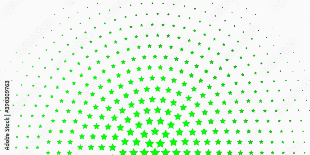 Light Green vector background with small and big stars. Light Green vector background with small and big stars.