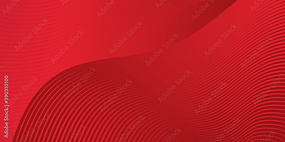 Abstract curve wavy lines pattern technology on red gradients background Abstract curve wavy lines pattern technology on red gradients background