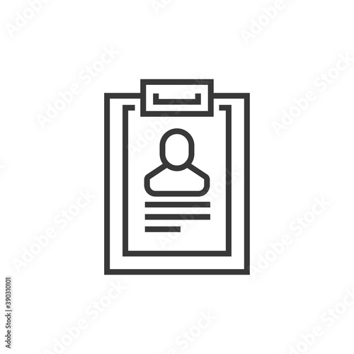 CV resume icon isolated on white background. Case symbol modern, simple, vector, icon for website design, mobile app, ui. Vector Illustration