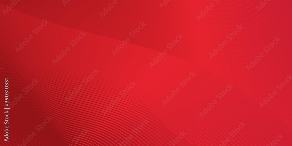 Abstract curve wavy lines pattern technology on red gradients background - obrazy, fototapety, plakaty 