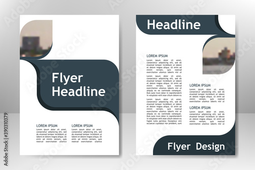 Flyer template design for business brochure, poster, booklet, presentation, annual report, magazine cover, team educational training. A4 vector