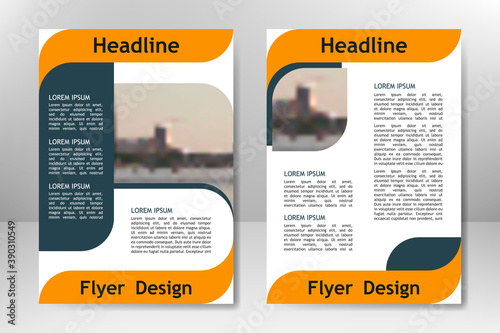 Flyer template design for business brochure, poster, booklet, presentation, annual report, magazine cover, team educational training. A4 vector