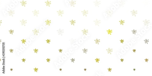 Light Green, Yellow vector texture with disease symbols.