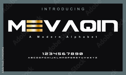 Mevaqin font. Elegant alphabet letters font and number. Classic Lettering Minimal Fashion Designs. Typography modern serif fonts regular uppercase and numbers. vector illustration