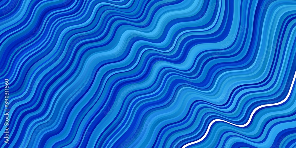 Light BLUE vector template with curved lines. Light BLUE vector template with curved lines.