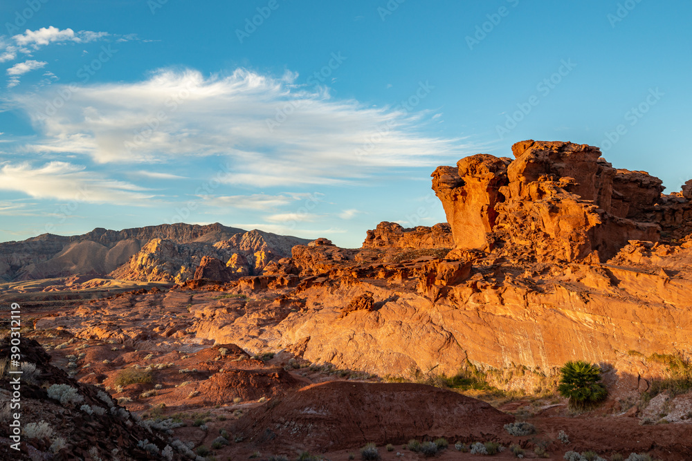 Little Finland is an Aztec Sandstone formation of twisted rocks in Gold Butte National Monument, Nevada