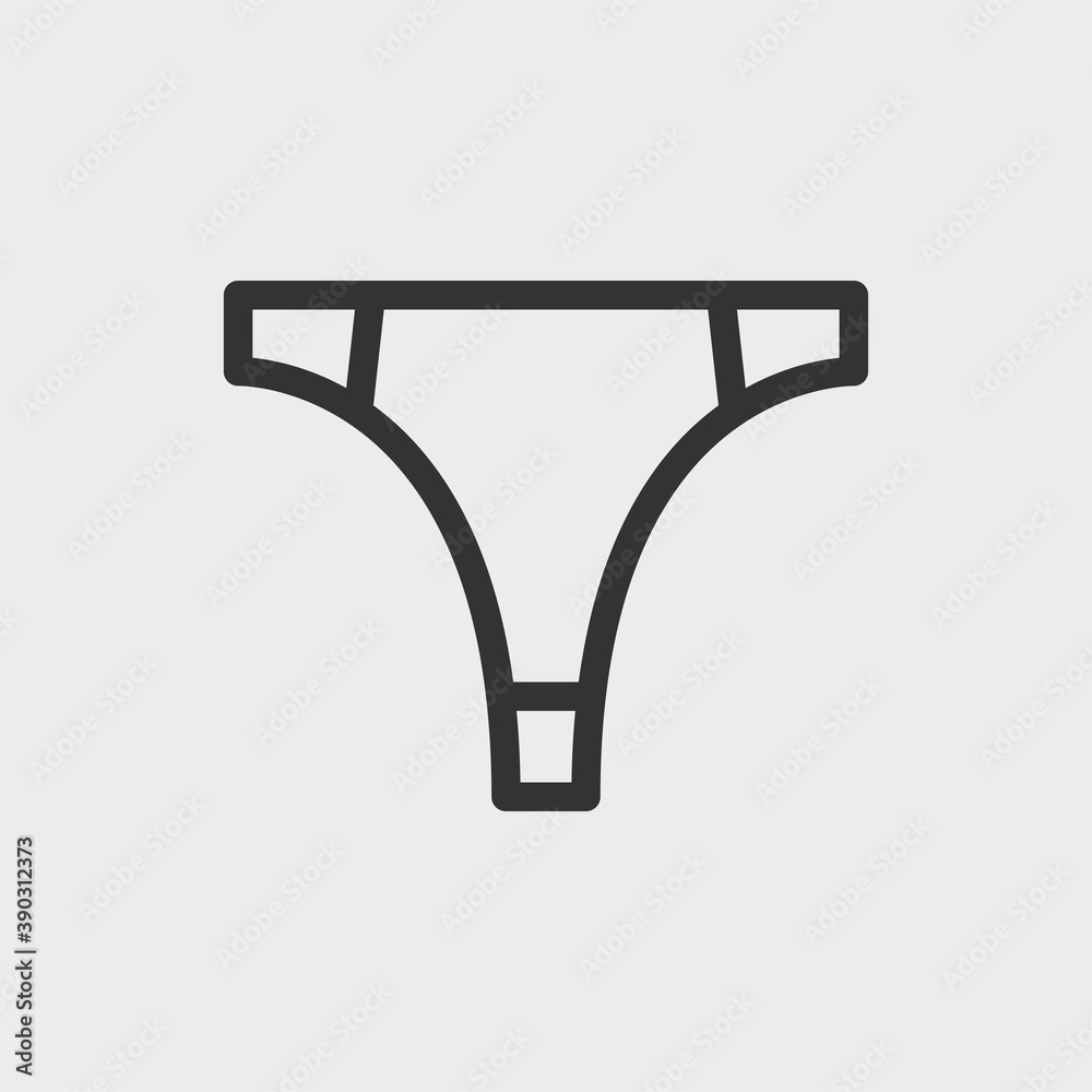 Thong icon isolated background. Underwear symbol modern, simple, vector, icon for website design, mobile app, ui. Vector Illustration Thong icon isolated background. Underwear symbol modern, simple, vector, icon for website design, mobile app, ui. Vector Illustration