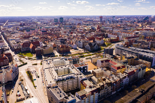 Aerial view on the city Poznan. Poland