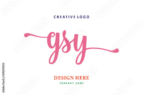 GSY lettering logo is simple  easy to understand and authoritative