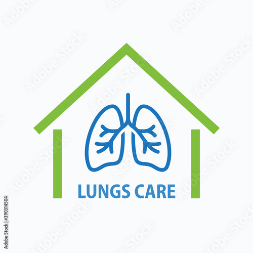 Human lungs icon. Logo design template. Vector illustration.