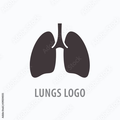 Human lungs icon. Logo design template. Vector illustration.