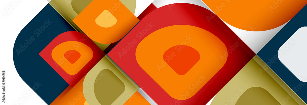 Set of vector modern geometric abstract backgrounds with repeating abstract round shapes patterns and shadow effects Set of vector modern geometric abstract backgrounds with repeating abstract round shapes patterns and shadow effects