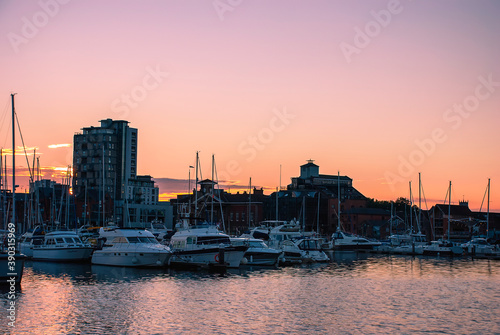 Early morning over the wet dock in Ipswich, UK © Rob