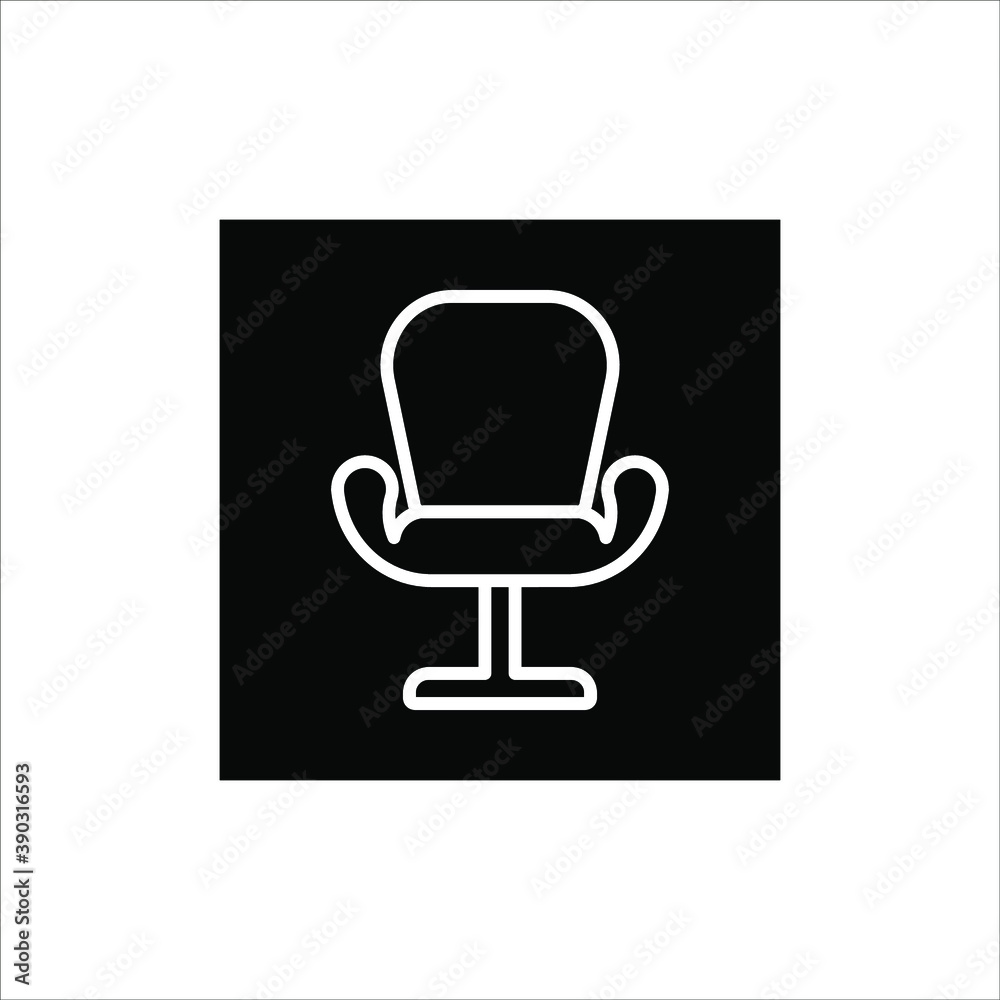 Office Chair Icon Vector Template Flat Design on background Office Chair Icon Vector Template Flat Design on background