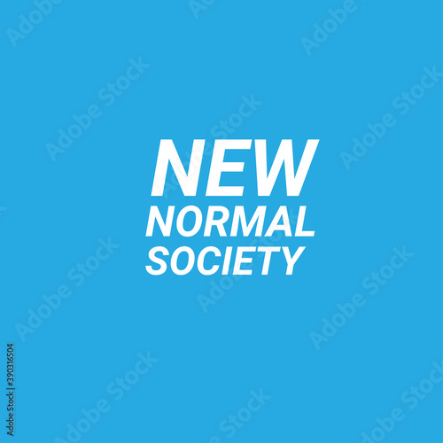 Vector illustration new normal society.