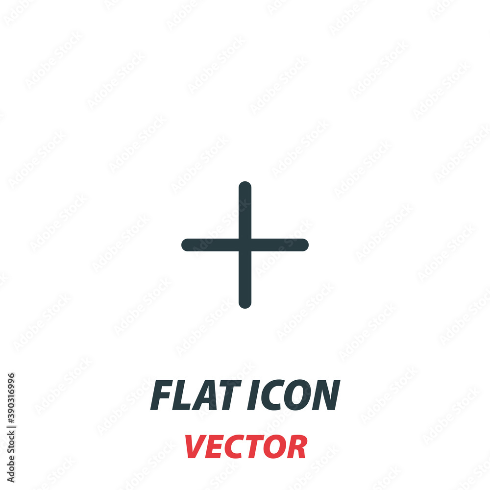 Medical Plus icon in a flat style. Vector illustration pictogram on white background. Isolated symbol suitable for mobile concept, web apps, infographics, interface and apps design Medical Plus icon in a flat style. Vector illustration pictogram on white background. Isolated symbol suitable for mobile concept, web apps, infographics, interface and apps design