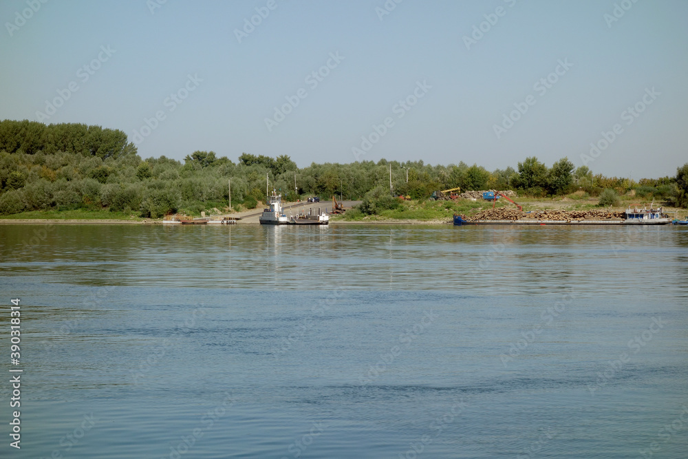 Naval crossing point of the Danube by ferry Naval crossing point of the Danube by ferry