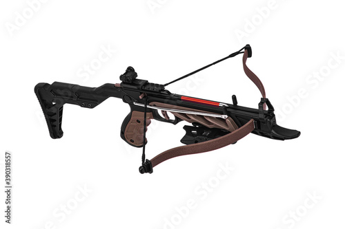 Foto Modern crossbow isolate on a white back