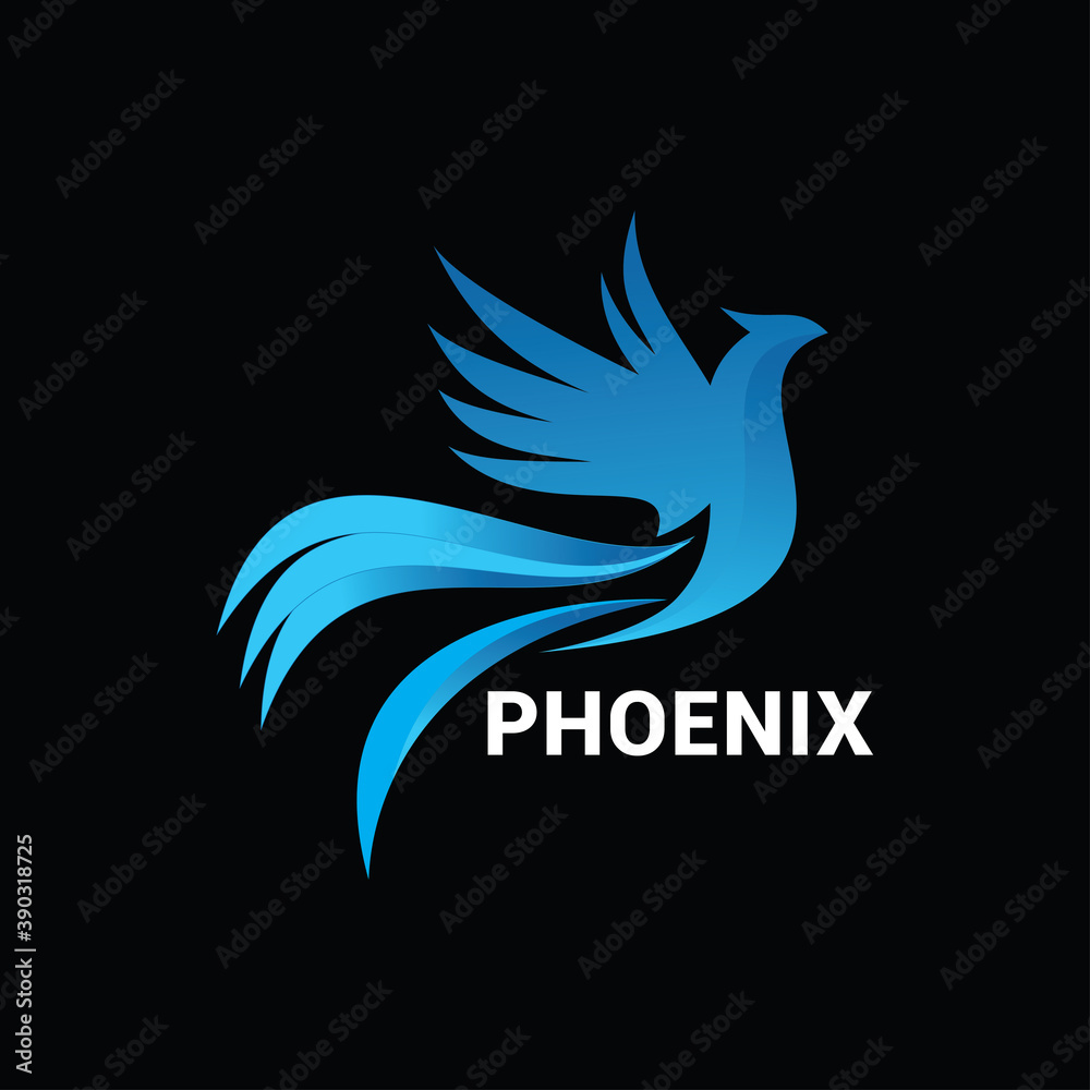 Fototapeta premium Phoenix logo icon vector template.