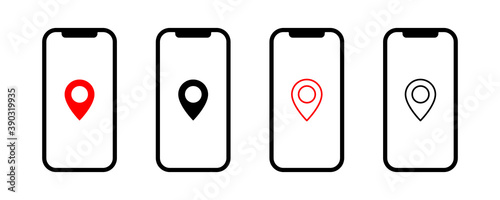 Smartphone Map Pin Icons
