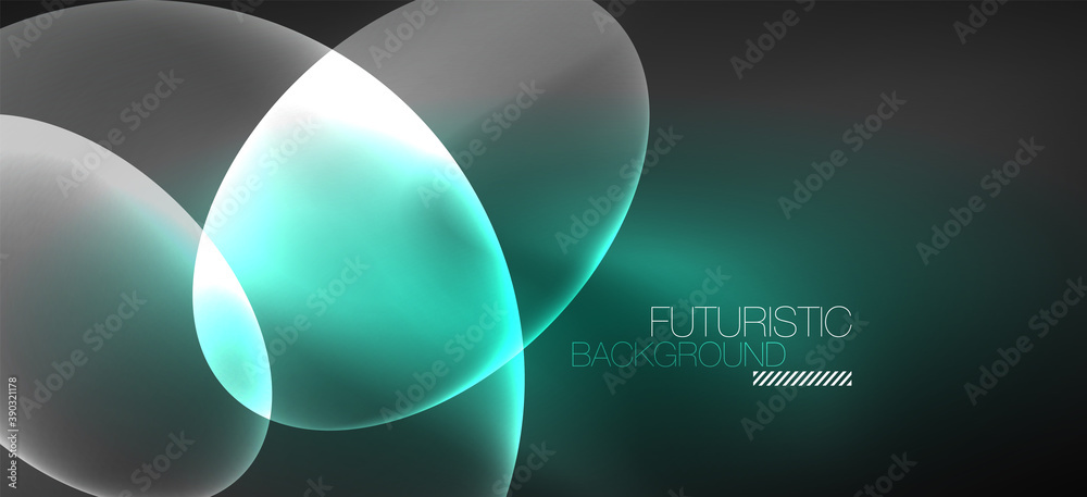 Neon ellipses abstract backgrounds. Shiny bright round shapes glowing in the dark. Vector futuristic illustrations for covers, banners, flyers and posters and other Neon ellipses abstract backgrounds. Shiny bright round shapes glowing in the dark. Vector futuristic illustrations for covers, banners, flyers and posters and other